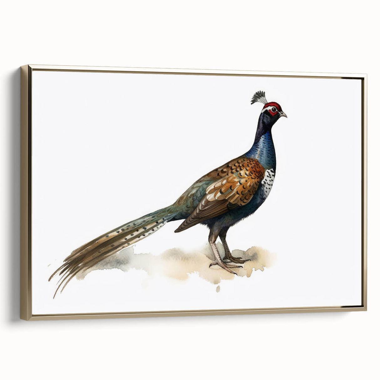 Framed canvas artwork showcasing an elegant gold side view, perfect for enhancing modern home decor with its stylish design. Ideal for art enthusiasts and interior decorators.