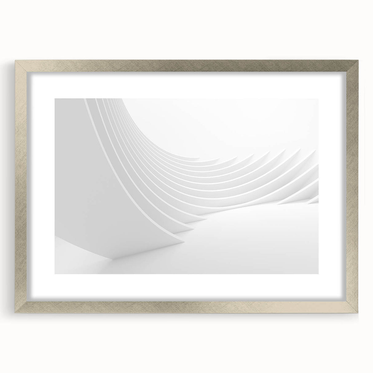 Abstract art print featuring swirling blue and gray tones on a framed canvas, suitable for bedroom or dining room decor.