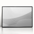 Large abstract wall art in muted gray and blue tones on acrylic print, framed in black, suitable for modern art wall decor.