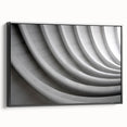 Black and white landscape painting on framed canvas, featuring a serene mountain scene, suitable for bedroom wall art.