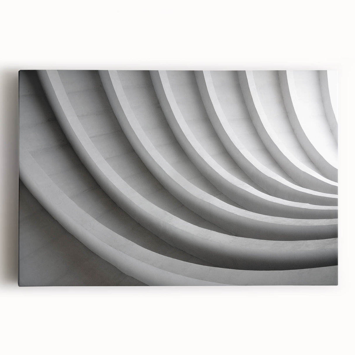Large black and white abstract art on stretched canvas, suitable for kitchen wall art.