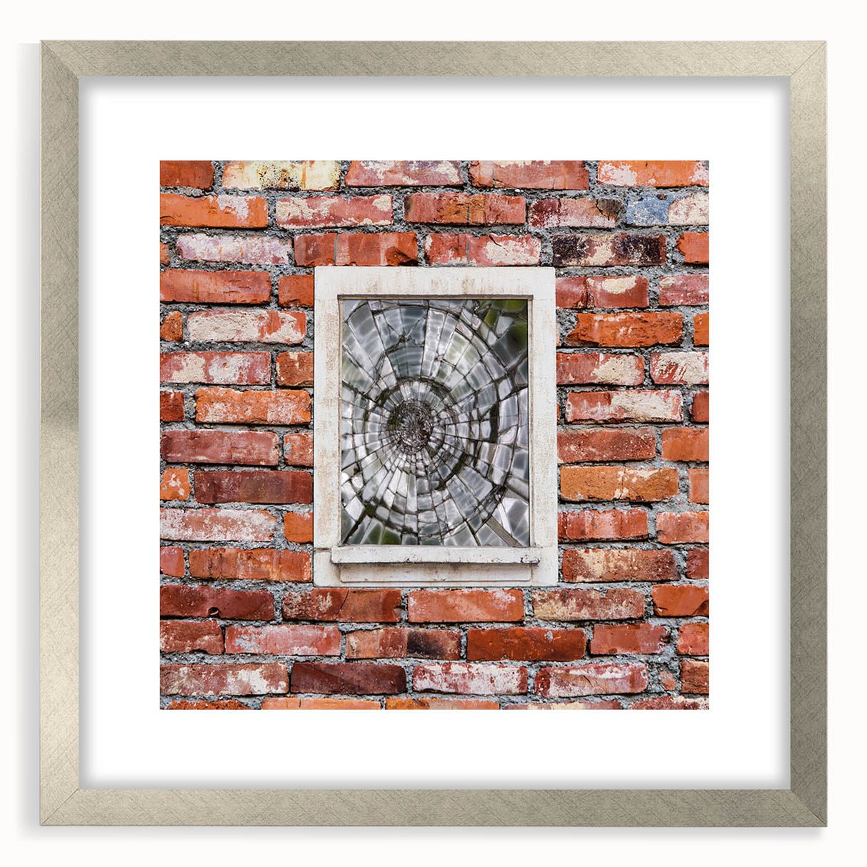 Textured abstract art print in muted gray tones on a framed canvas, suitable for modern bedroom decor.