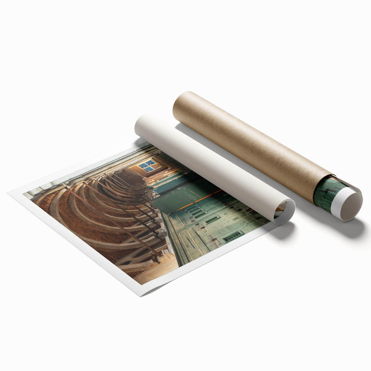 Extra large rolled canvas print featuring delicate floral art in soft pastel shades.