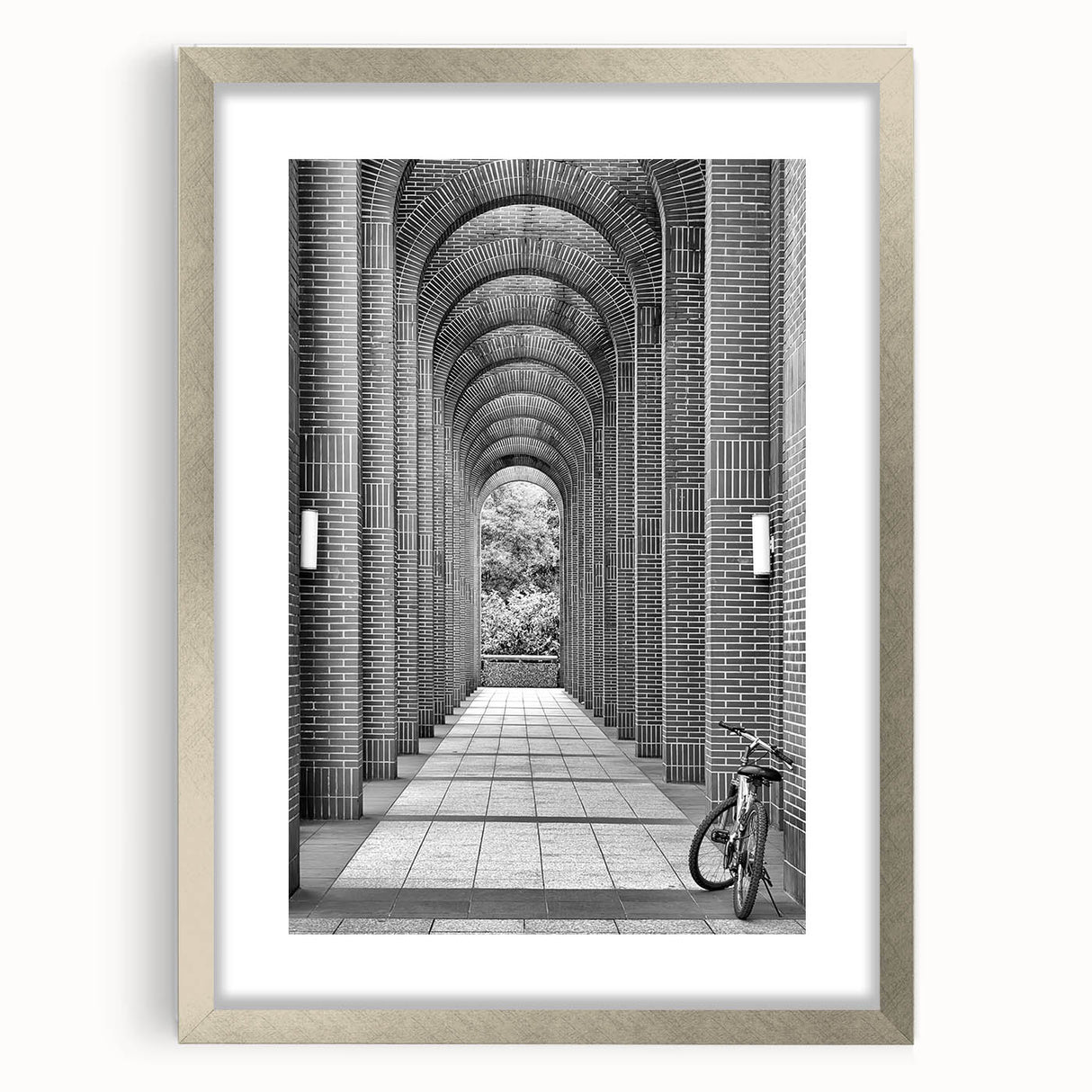 Textured abstract art print in muted gray and silver tones on a framed canvas, suitable for bedroom decor.