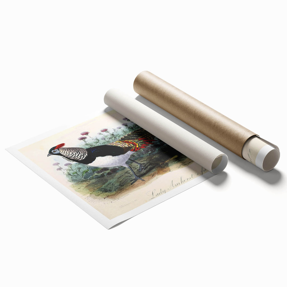 Rolled canvas print showcasing vibrant African tribal art with intricate patterns and textures, securely packaged in a durable cardboard tube for safe transport. This artwork adds cultural flair to any decor, enhancing aesthetic appeal.