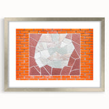 Textured abstract art print in neutral beige and white tones on a framed canvas, suitable for bedroom decor.