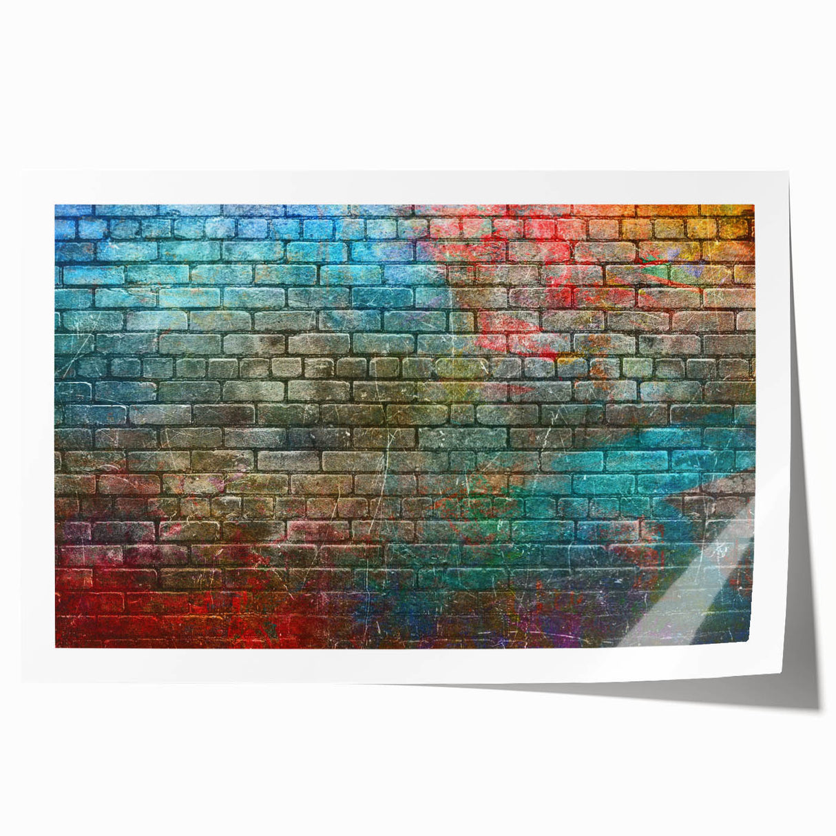 Extra large rolled canvas print of vibrant floral art, ideal for art wall dining room or bathroom.