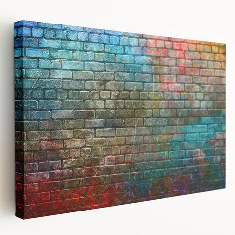 Large abstract art print on stretched canvas featuring swirling blue and white patterns, ideal for kitchen wall art.