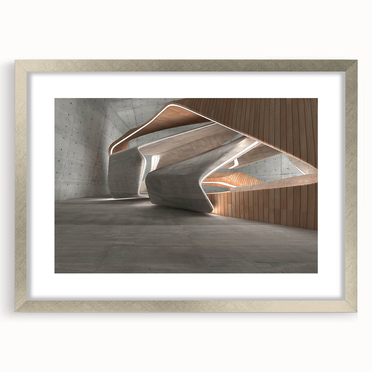 Abstract art print featuring swirling blue and gray tones on a framed canvas, suitable for dining room or bedroom décor.