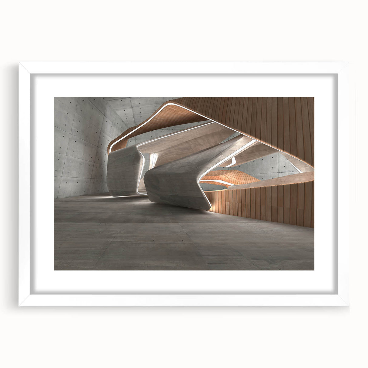 Extra large abstract art print with textured white and gray swirls on canvas, suitable for living room decor.