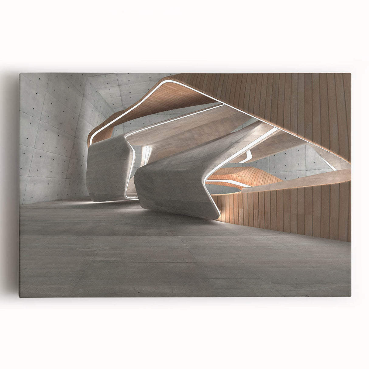 Large black and white abstract art on stretched canvas, ideal for kitchen wall art.