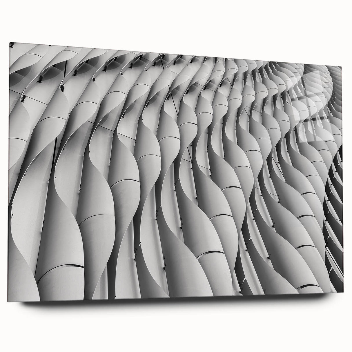 Large abstract wall art in vibrant blue and gold hues, acrylic print, suitable for bedroom or dining room decor.