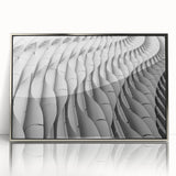 Art deco poster featuring geometric shapes in silver and black, framed acrylic, ideal for modern art wall decor in a nursery.