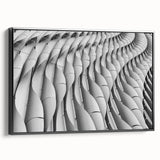 Framed canvas of a black and white landscape painting, ideal for bedroom wall decor.