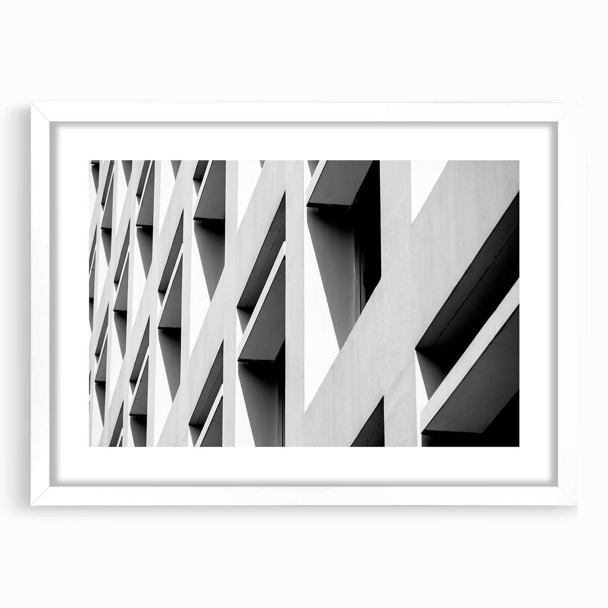 Textured abstract art print in muted gray and blue tones on a white framed canvas, suitable for bedroom wall decor.
