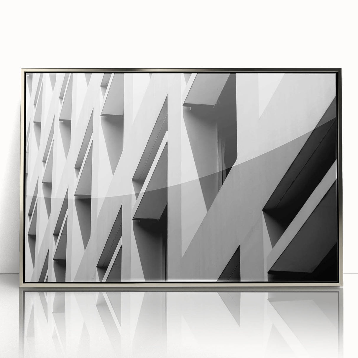 Art Deco style poster featuring geometric patterns in gold and black on a framed acrylic, ideal for modern art wall decor.