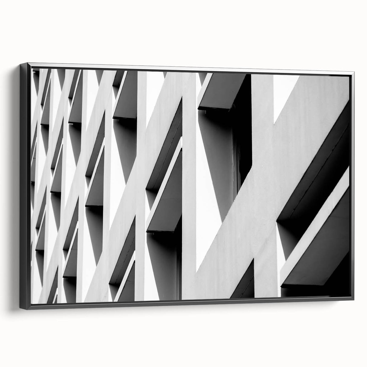Black and white landscape art on framed canvas, featuring a tranquil forest scene, suitable for bedroom decor.