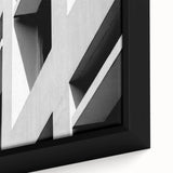 Extra large framed canvas featuring textured black wall art with colorful abstract designs, ideal for living room decor.