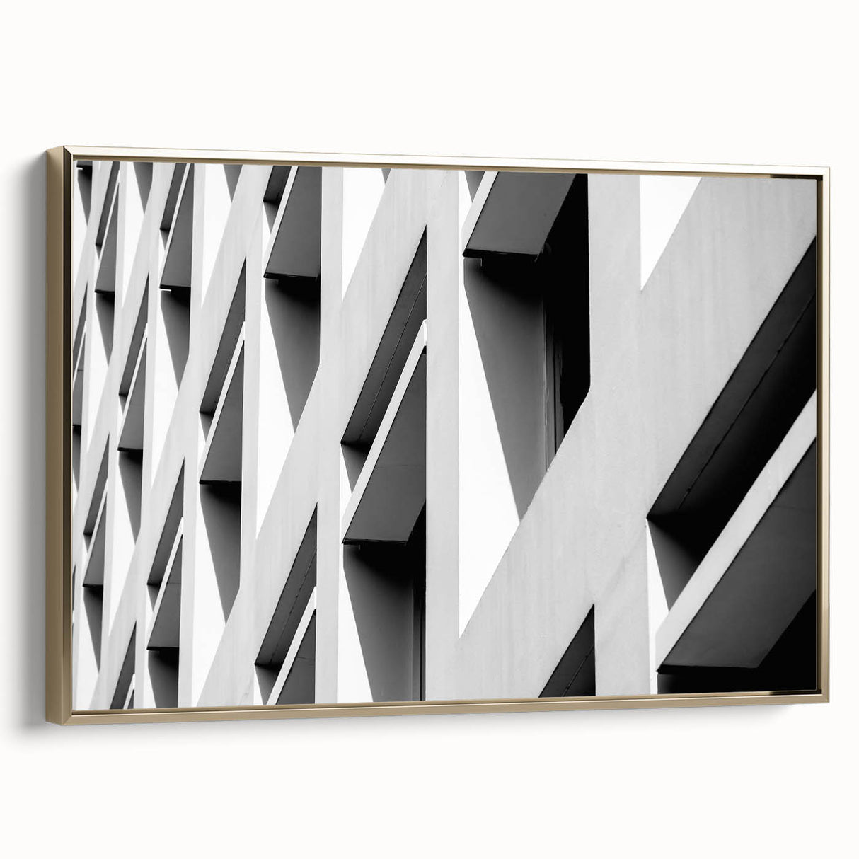 Framed canvas landscape painting featuring a colorful vintage poster art style, ideal for enhancing a black wall.