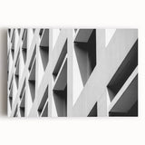 Black and white abstract design on a large stretched canvas, ideal for kitchen wall art.