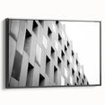 Framed canvas depicting a black and white vintage landscape, ideal for bedroom wall art.