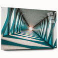 Large abstract wall art on acrylic glass featuring swirling blue and white tones, suitable for bedroom or dining room decor.