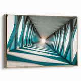 Framed canvas featuring a vintage landscape painting with vibrant colors on a black background, ideal for living room decor.