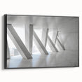 Framed canvas featuring a black and white vintage landscape painting, ideal for bedroom wall art.