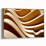 Framed vintage poster art of a colorful abstract design on canvas, ideal for living room decor.