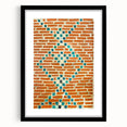 Extra large, textured abstract art print with vibrant multicolored patterns on framed canvas, ideal for living room decor.
