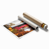 Extra large rolled canvas featuring a floral art design in soft pastel shades.