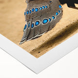 Rolled canvas showcasing vibrant African tribal wall art with intricate patterns and textures, securely packaged in a durable cardboard tube for safe shipping and storage.