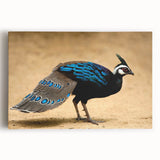 Stretched canvas print of vibrant abstract landscape art showcasing bold colors and dynamic brush strokes, perfect for modern home decor.