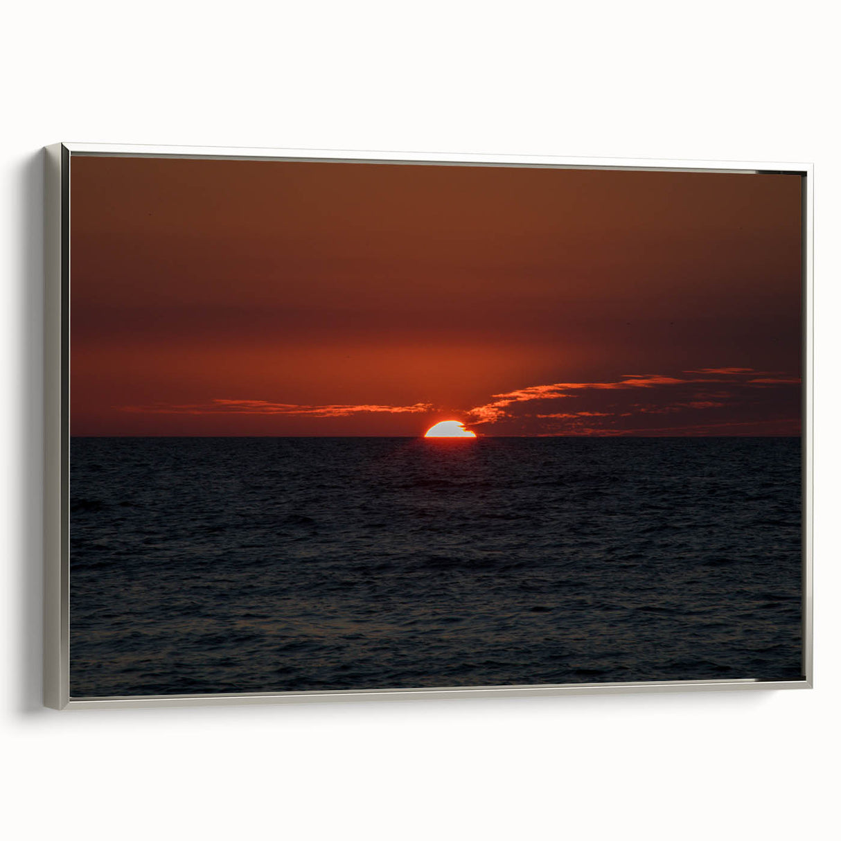 Framed canvas of a vintage landscape painting featuring a colorful forest in autumn, ideal for living room decor.