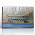 Large abstract wall art in mid-century modernist style, featuring vibrant blue and orange tones on framed acrylic.