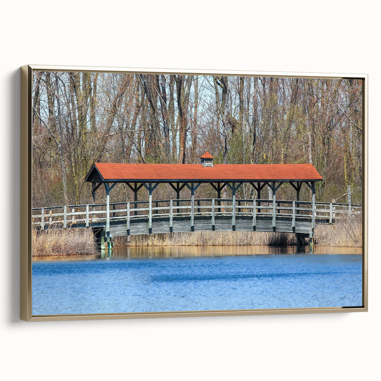 Framed canvas of a black and white vintage landscape painting, ideal for bedroom wall art.