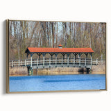 Framed canvas of a black and white vintage landscape painting, ideal for bedroom wall art.