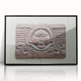 Large abstract wall art on acrylic, featuring mid-century modernist swirls in muted gray, ideal for modern art wall decor.