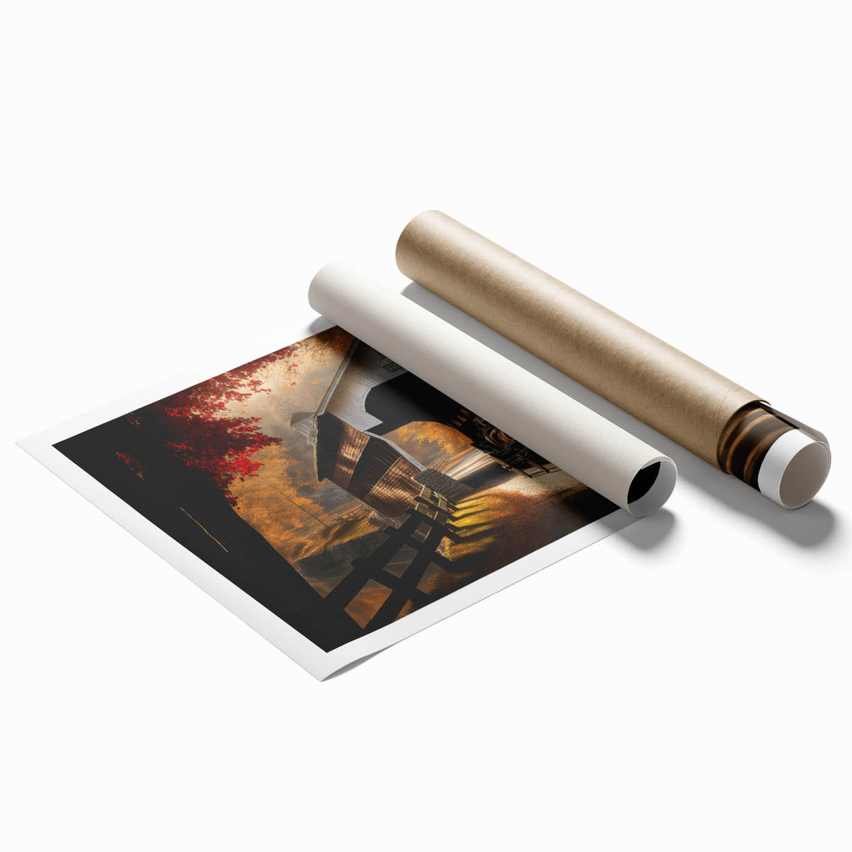 Extra large rolled canvas featuring a floral art design in pastel shades.
