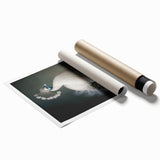 Rolled canvas print showcasing vibrant African tribal art with intricate patterns, safely stored in a durable cardboard tube for easy transport and display.