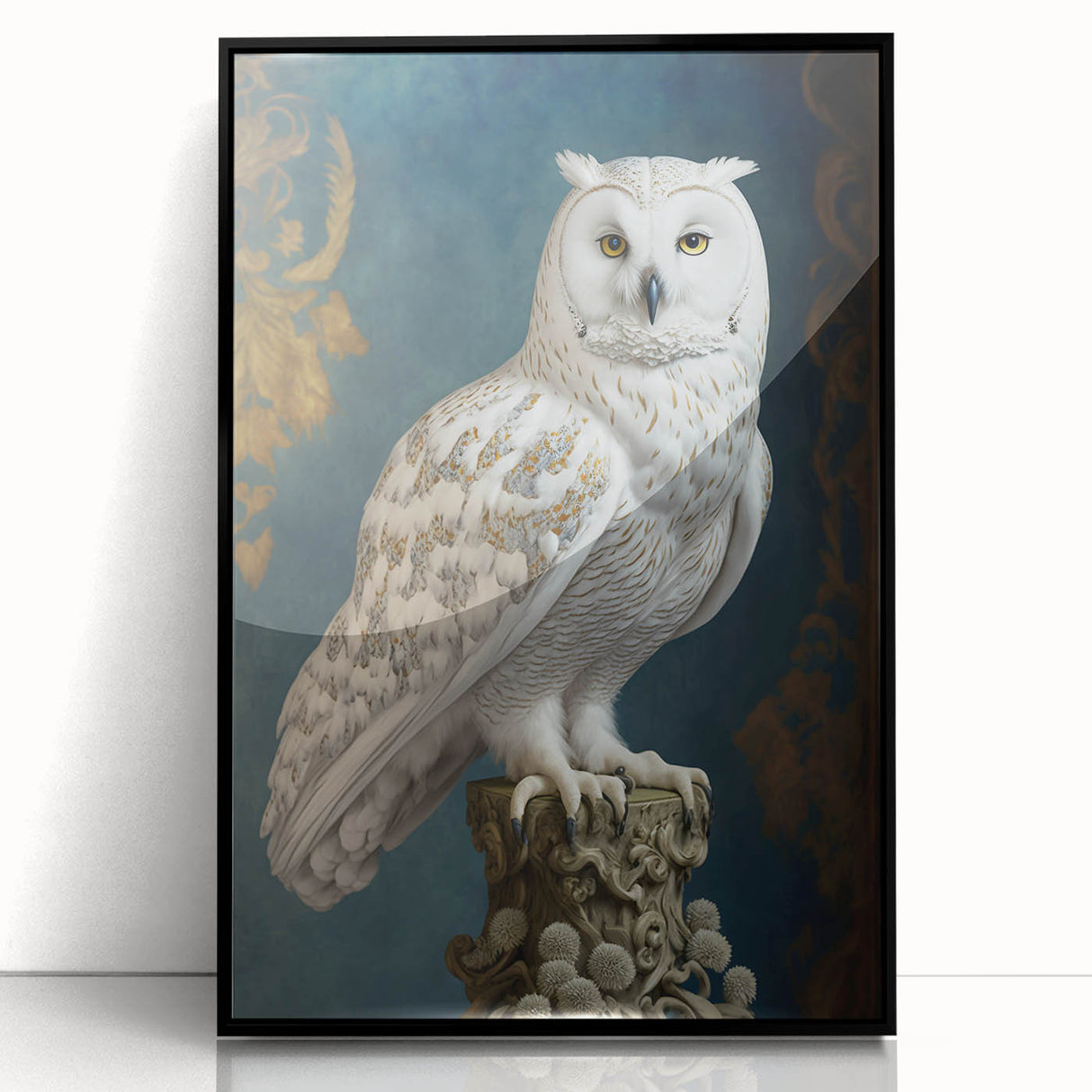 Framed acrylic wall art featuring a modern abstract design in vibrant colors, presented in a sleek black frame, ideal for contemporary home decor.