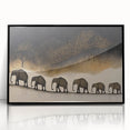 Framed acrylic artwork displaying a modern black abstract design, showcasing sleek lines and a glossy finish, perfect for contemporary home decor.