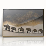 Framed acrylic artwork showcasing a stunning gold abstract design, set against a sleek black background, ideal for modern home decor and elegant spaces.