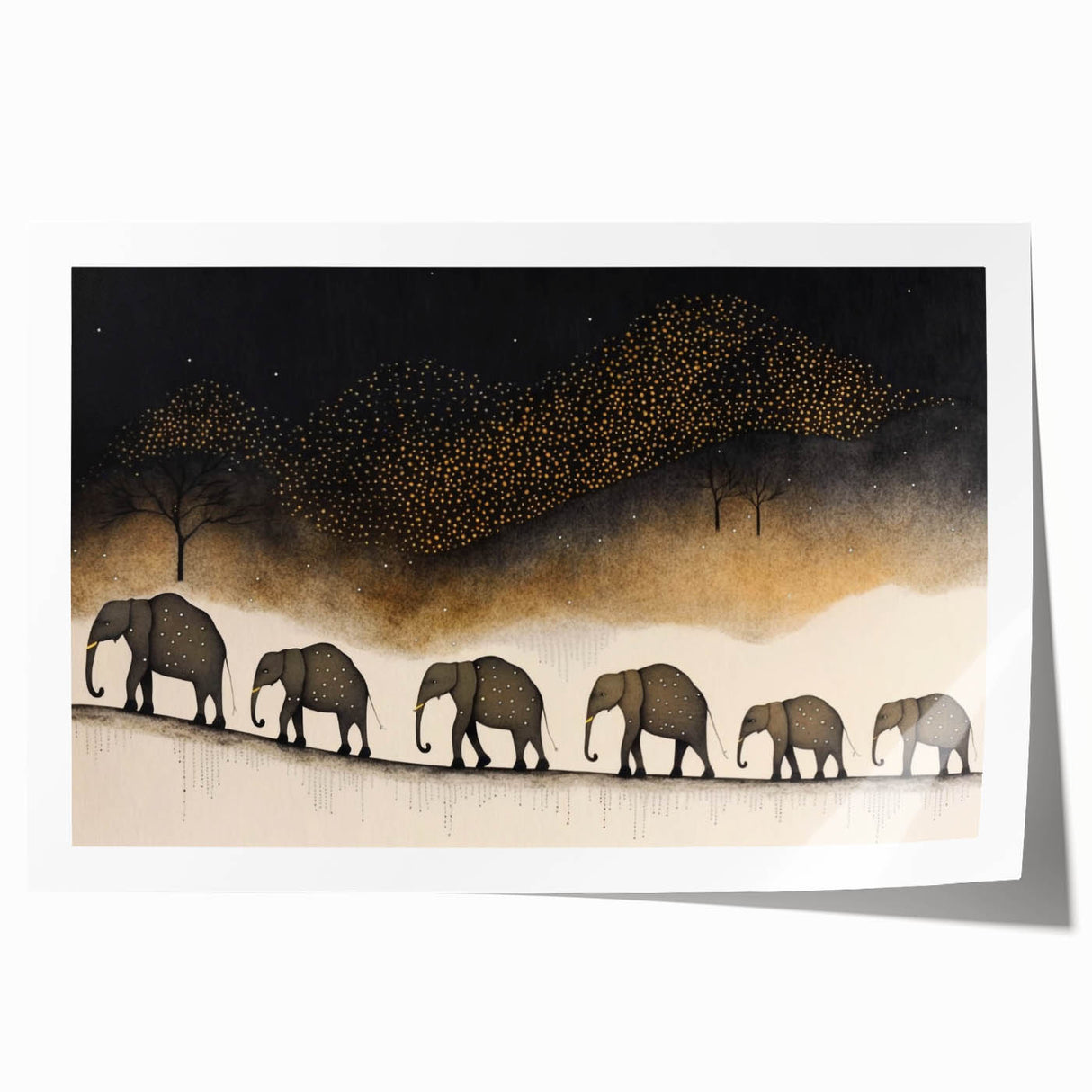 Rolled canvas print showcasing vibrant African tribal art with intricate patterns and textures, securely packaged in a sturdy cardboard tube for safe delivery.