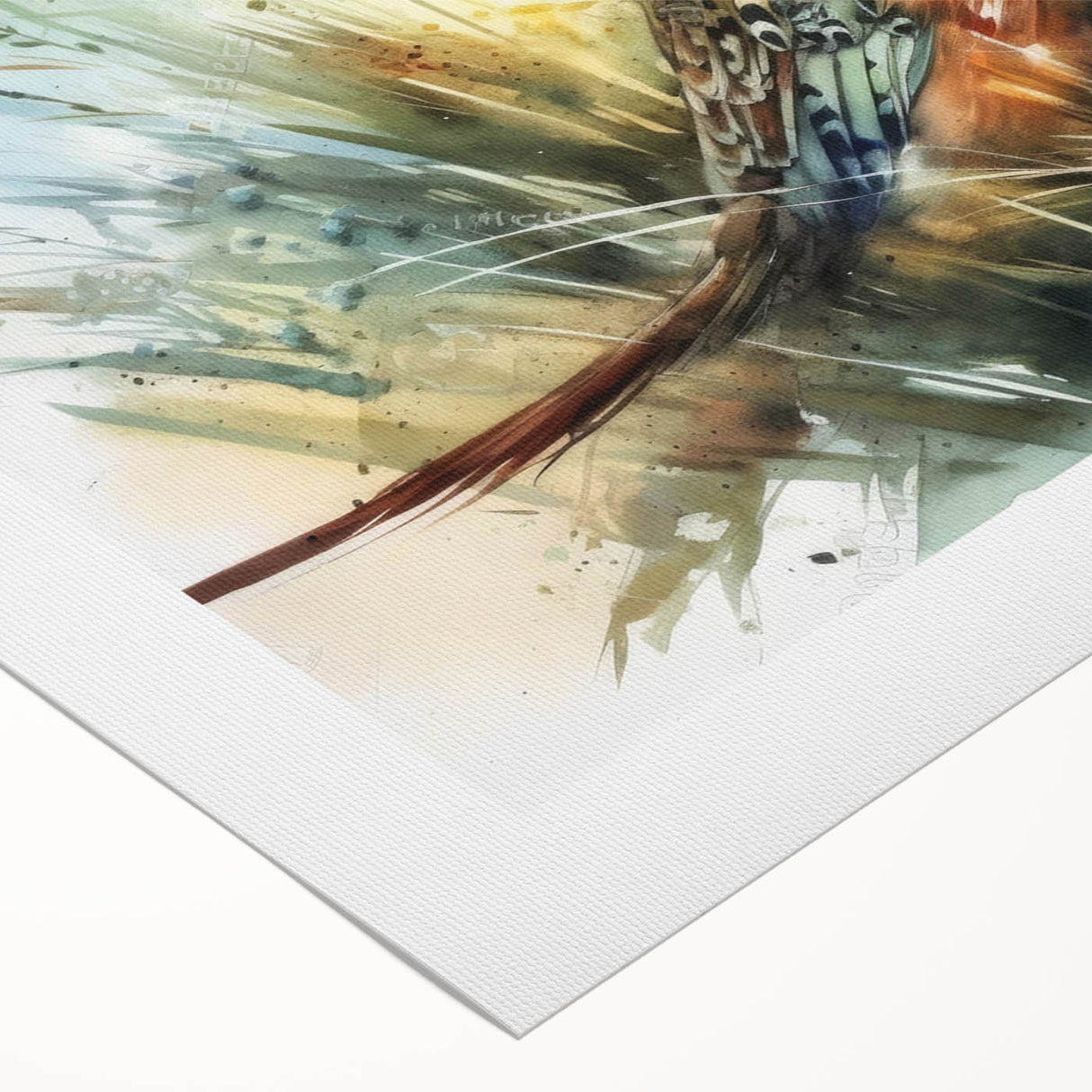 Rolled canvas showcasing vibrant African tribal wall art design, featuring intricate patterns and rich colors, securely packaged in a durable cardboard tube for safe shipping.