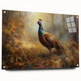Acrylic glass side view showcasing a smooth, transparent surface with decorative pins, ideal for modern home decor or art presentation. Perfect for showcasing artwork or photography.