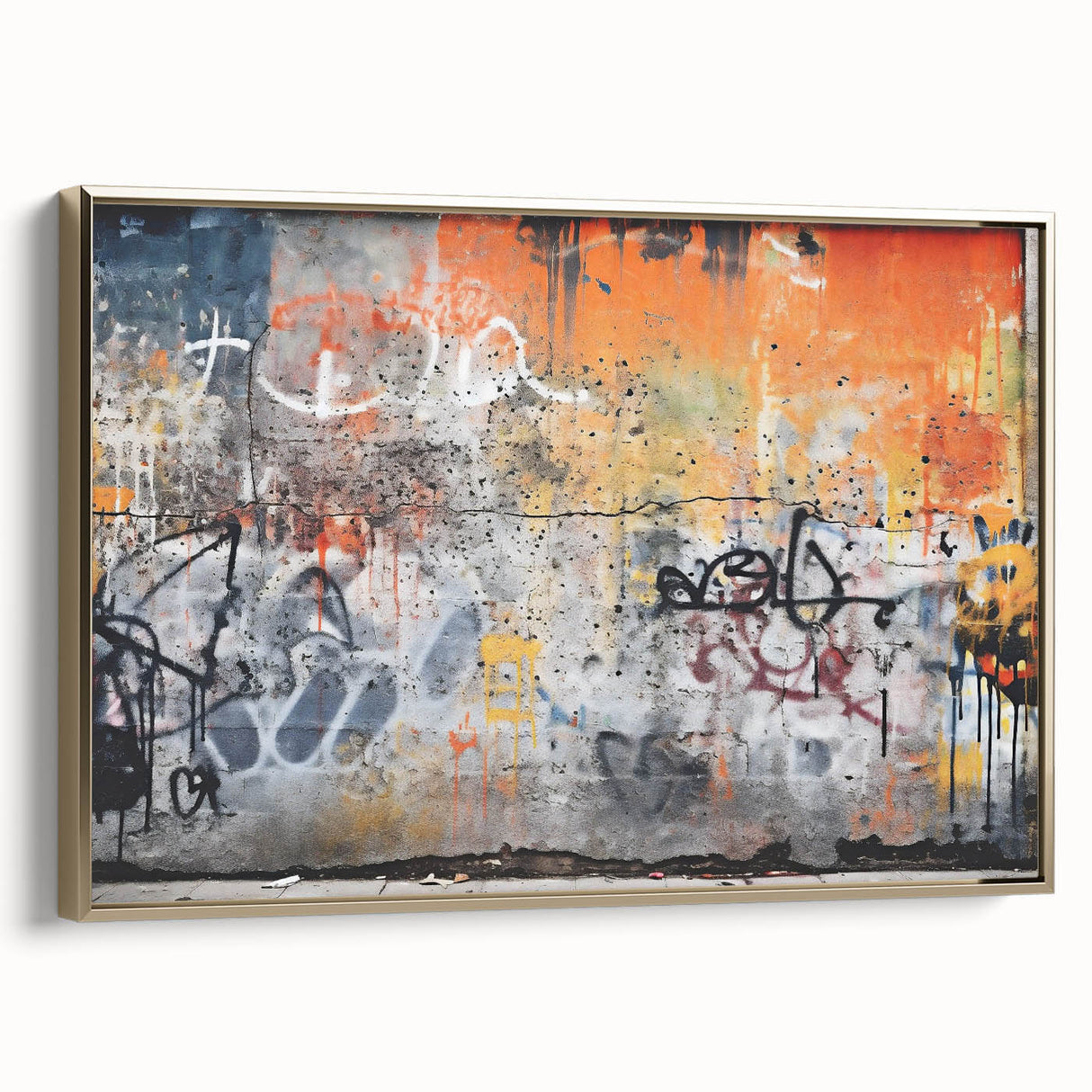 Framed canvas of a black and white vintage landscape painting, ideal for bedroom wall decor.