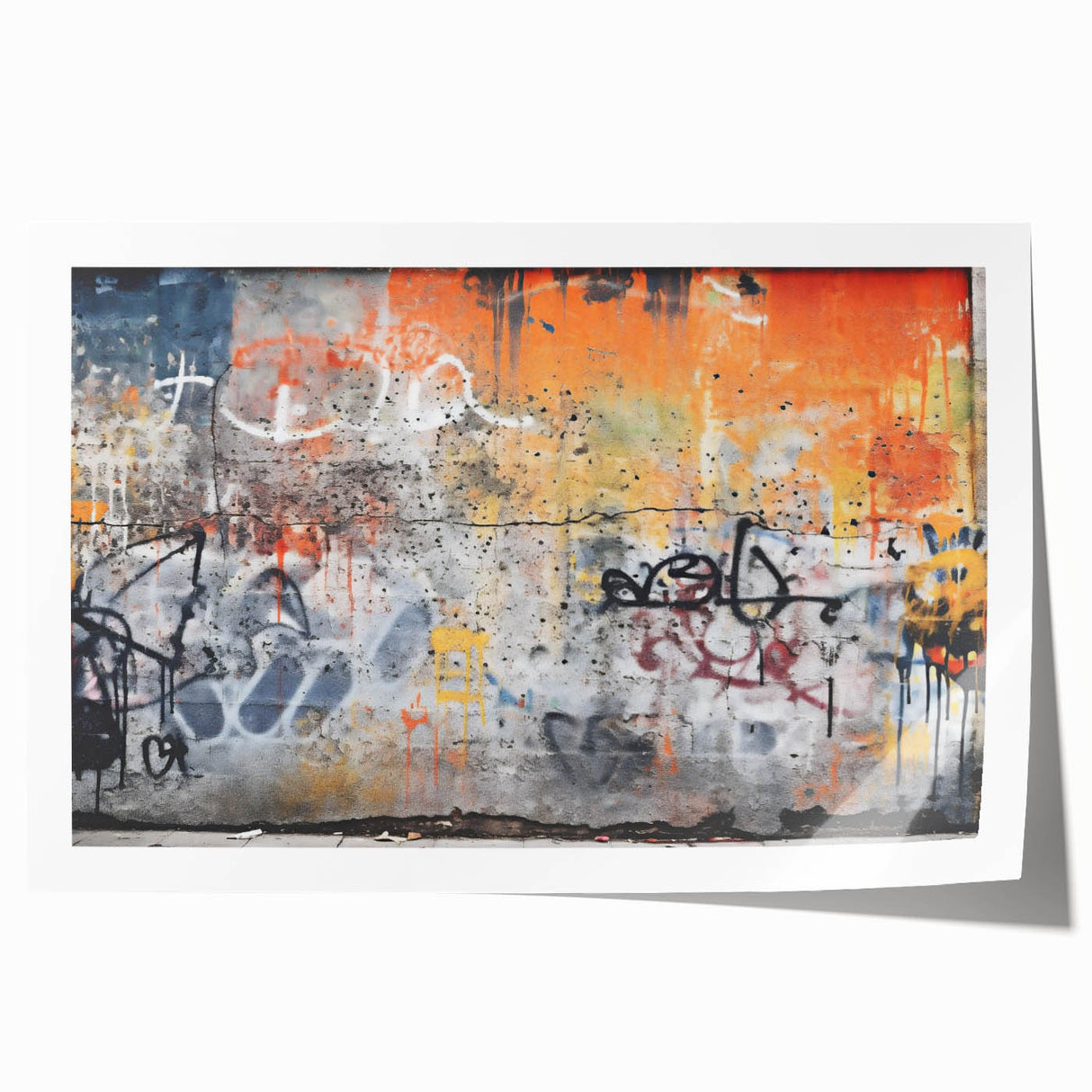 Extra large rolled canvas print of vibrant floral art, ideal for art wall dining room or classy bathroom wall decor.