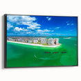 Black and white landscape art painting on framed canvas, featuring a serene nature scene, ideal for bedroom wall decor.