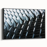Black and white framed canvas featuring a vintage landscape painting, ideal for bedroom wall decor.